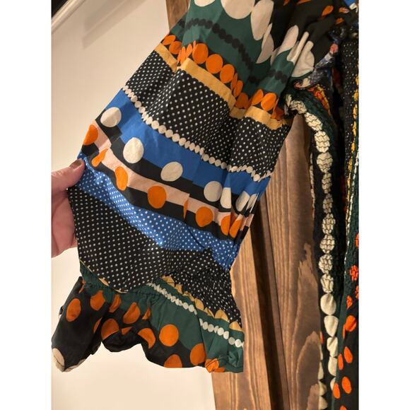 Anthropologie Conditions Apply Smocked Sweetheart Blouse Large - Picture 5 of 7